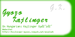 gyozo kajlinger business card